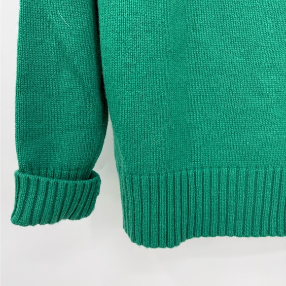 J.Crew Factory lambswool-blend cable-knit sweater in green. M - Picture 12 of 12